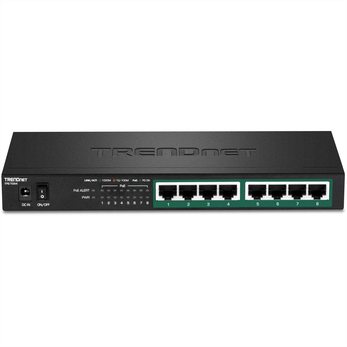 TRENDnet TPE-TG84 8-Port PoE Switch Gigabit PoE+ 120W