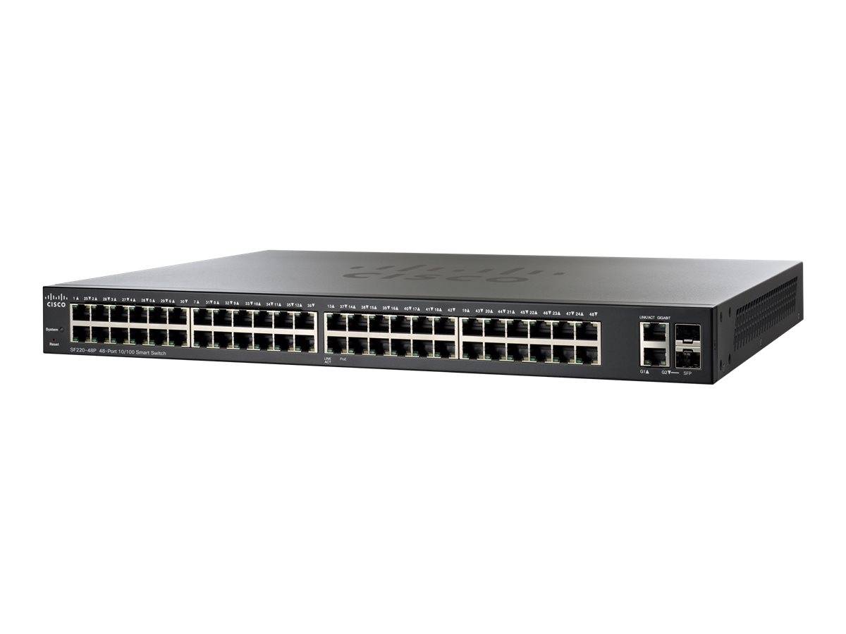 Cisco 220 Series SF220-48P - Switch - managed - 48 x 10/100 (PoE)