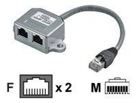 M-CAB - Netzwerk-Splitter - RJ-45 (M) bis RJ-45 (W)