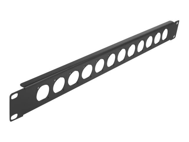Delock D-Type - Patchpanel (Blindblech) - Rack montierbar - Schwarz - 1U - 48.3 cm (19")