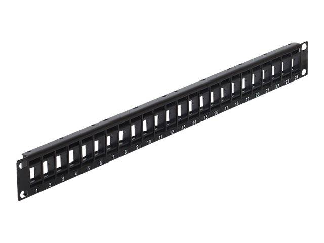 DeLOCK Keystone Patch Panel - Patch Panel - Schwarz - 1U - 48.3 cm (19")