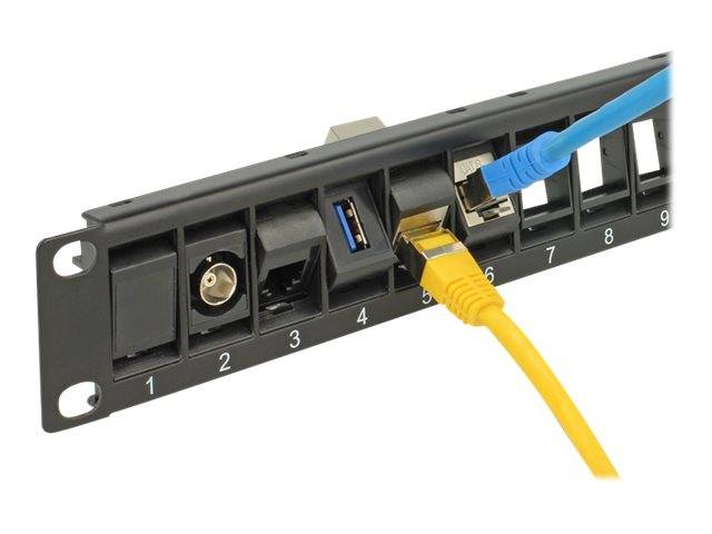 DeLOCK Keystone Patch Panel - Patch Panel - Schwarz - 1U - 48.3 cm (19")