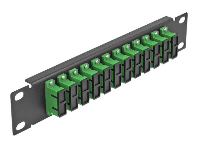 Delock - Patch Panel - Schrankmontage - SC Duplex SM X 12 - Schwarz, grün - 1U - 25.4 cm (10")