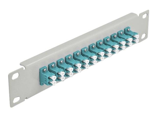 Delock - Patch Panel - LC MM X 12 - Grau - 1U - 25.4 cm (10")