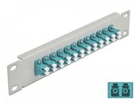Delock - Patch Panel - LC MM X 12 - Grau - 1U - 25.4 cm (10")