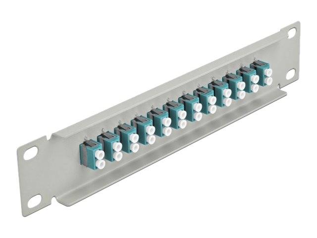 Delock - Patch Panel - LC MM X 12 - Grau - 1U - 25.4 cm (10")