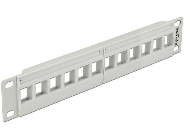 DeLOCK - Patch Panel - Grau - 1U - 25.4 cm (10")