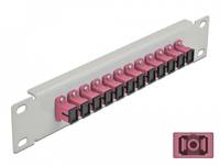 Delock - Patch Panel - Rack montierbar - SC MM X 12 - Grau, violett - 1U - 25.4 cm (10")