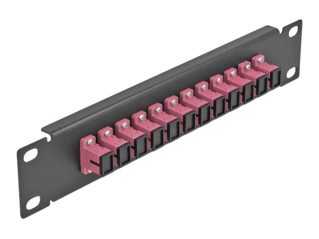 Delock - Patch Panel - SC MM X 12 - Schwarz - 1U - 25.4 cm (10")