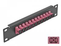 Delock - Patch Panel - SC MM X 12 - Schwarz - 1U - 25.4 cm (10")