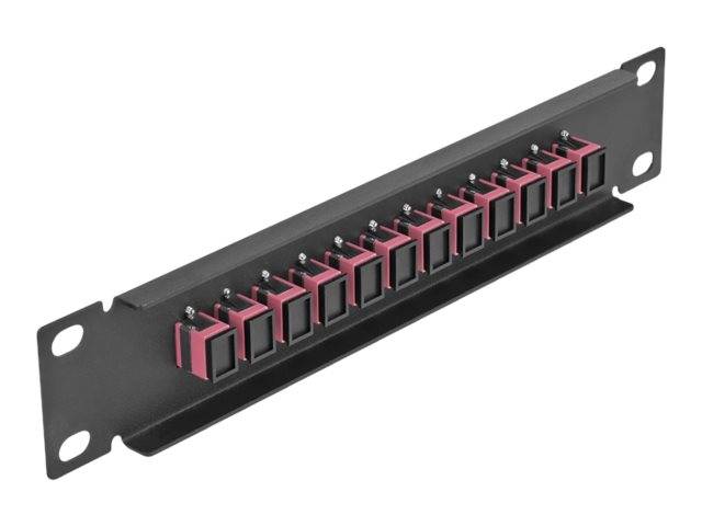Delock - Patch Panel - SC MM X 12 - Schwarz - 1U - 25.4 cm (10")