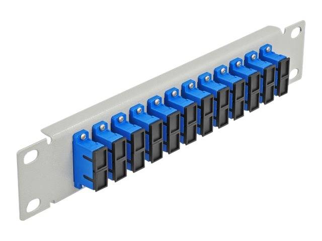 Delock - Patch Panel - SC Duplex SM X 12 - Grau - 1U - 25.4 cm (10")