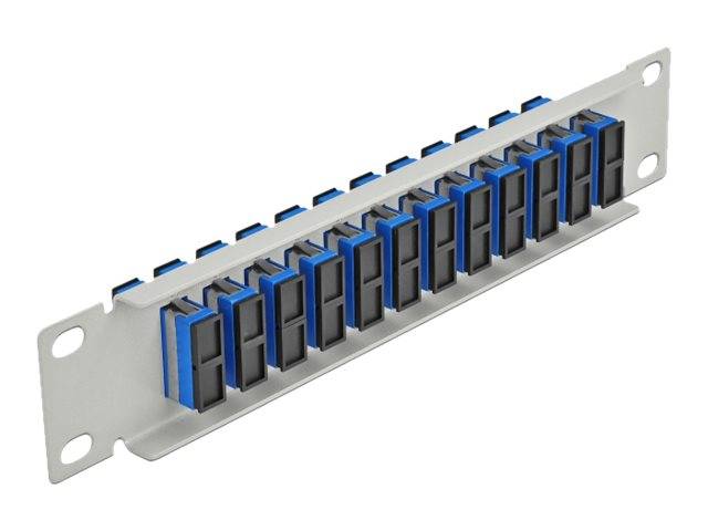 Delock - Patch Panel - SC Duplex SM X 12 - Grau - 1U - 25.4 cm (10")