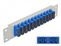Delock - Patch Panel - SC Duplex SM X 12 - Grau - 1U - 25.4 cm (10")