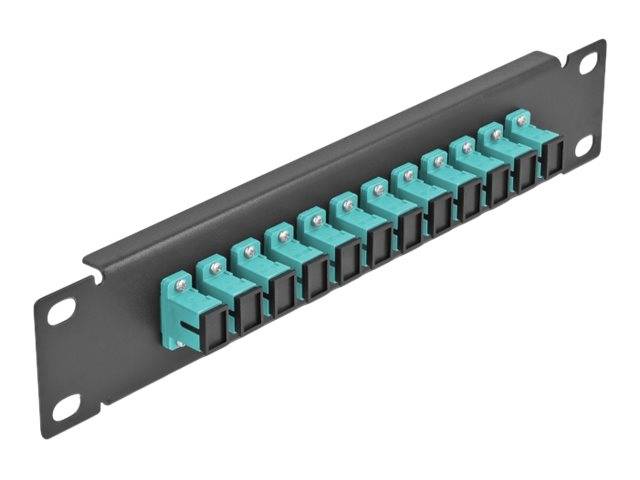 Delock - Patch Panel - SC MM X 12 - Schwarz - 1U - 25.4 cm (10")