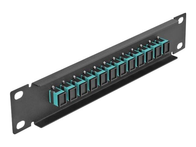 Delock - Patch Panel - SC MM X 12 - Schwarz - 1U - 25.4 cm (10")
