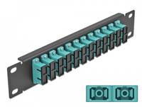 Delock - Patch Panel - SC MM X 12 - Schwarz - 1U - 25.4 cm (10")