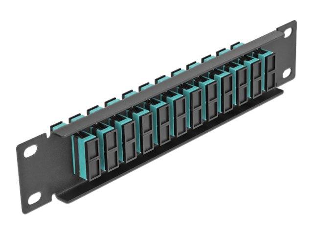 Delock - Patch Panel - SC MM X 12 - Schwarz - 1U - 25.4 cm (10")