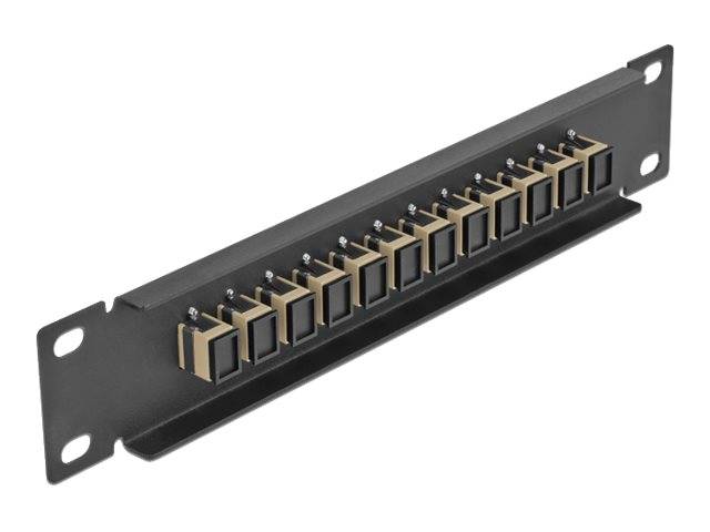 Delock - Patch Panel - SC MM X 12 - Schwarz - 1U - 25.4 cm (10")