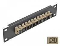 Delock - Patch Panel - SC MM X 12 - Schwarz - 1U - 25.4 cm (10")
