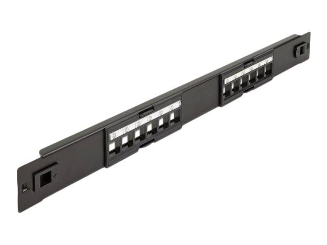 Delock - Patchpanel (Blindblech) - Rack montierbar - Schwarz - 1U - 48.3 cm (19")