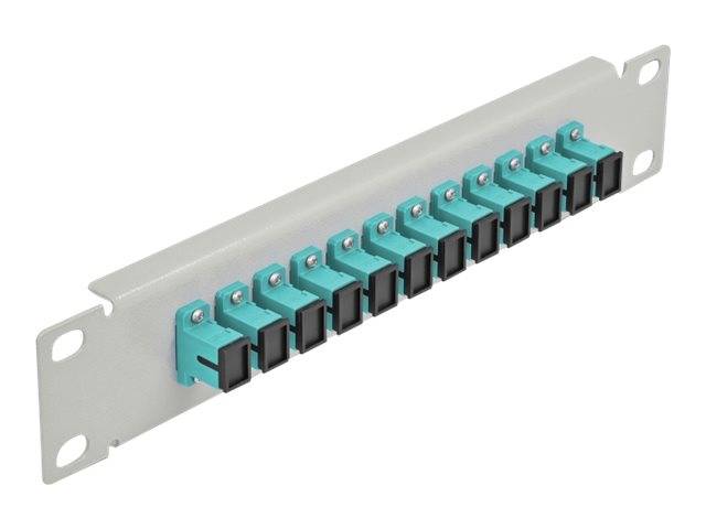 Delock - Patch Panel - SC MM X 12 - Grau - 1U - 25.4 cm (10")