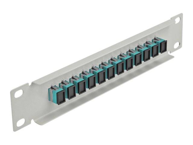 Delock - Patch Panel - SC MM X 12 - Grau - 1U - 25.4 cm (10")