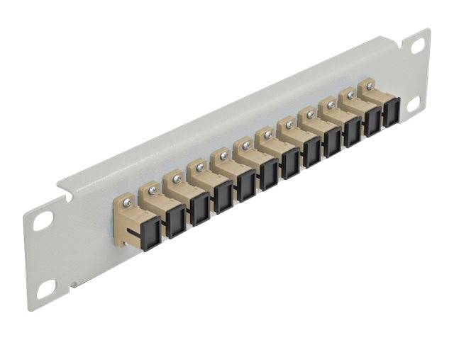 Delock - Patch Panel - Schrankmontage - SC MM X 12 - Grau, beige - 1U - 25.4 cm (10")