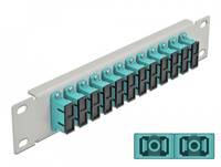Delock - Patch Panel - SC Duplex MM X 12 - Grau - 1U - 25.4 cm (10")