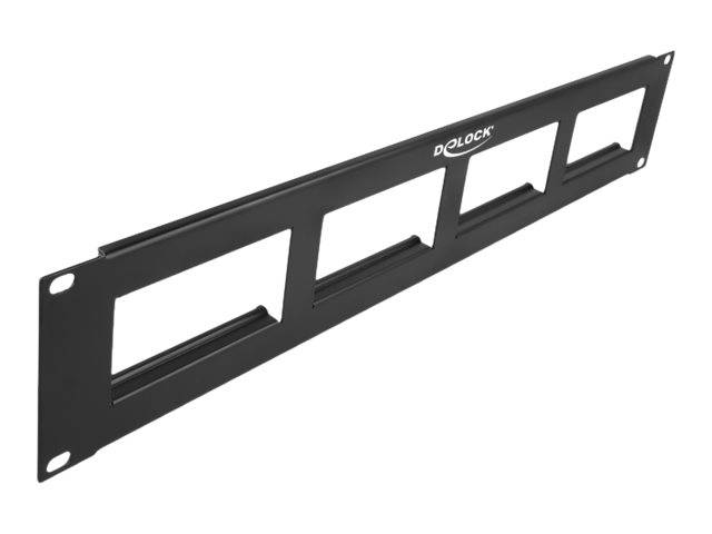 Delock Easy 45 - Patch Panel - Rack montierbar - Schwarz - 2U - 48.3 cm (19")