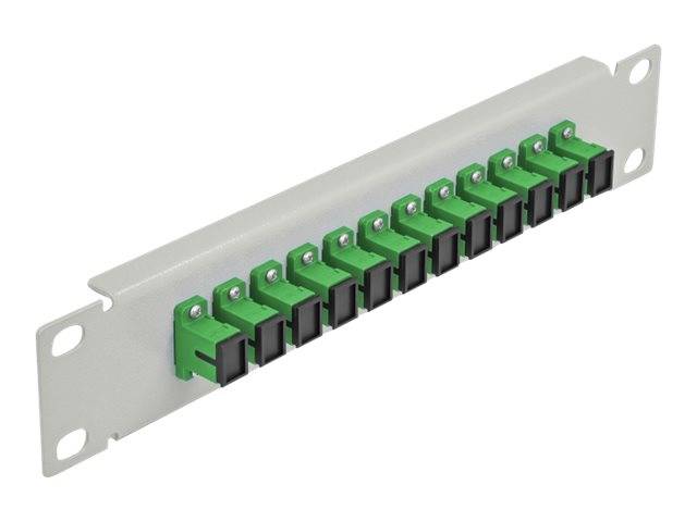 Delock - Patch Panel - Schrankmontage - SC SM X 12 - Grau, grün - 1U - 25.4 cm (10")