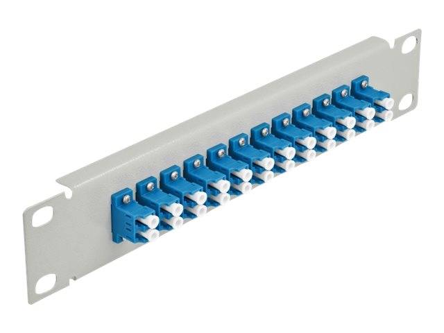 Delock - Patch Panel - Schrankmontage - LC SM X 24 - Grau, Blau - 1U - 25.4 cm (10")