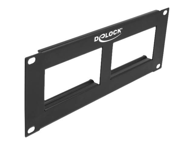 Delock Easy 45 - Patch Panel - Rack montierbar - Schwarz - 2U - 25.4 cm (10")