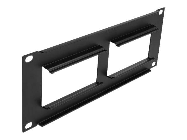 Delock Easy 45 - Patch Panel - Rack montierbar - Schwarz - 2U - 25.4 cm (10")