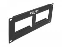 Delock Easy 45 - Patch Panel - Rack montierbar - Schwarz - 2U - 25.4 cm (10")