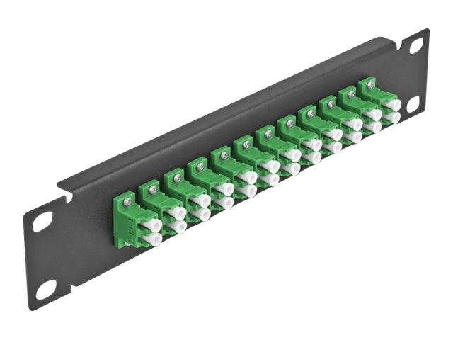 Delock - Patch Panel - LC Duplex SM X 12 - Schwarz - 1U - 25.4 cm (10")