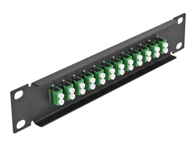 Delock - Patch Panel - LC Duplex SM X 12 - Schwarz - 1U - 25.4 cm (10")