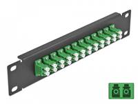 Delock - Patch Panel - LC Duplex SM X 12 - Schwarz - 1U - 25.4 cm (10")