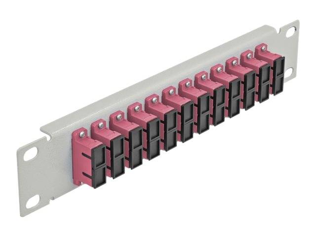 Delock - Patch Panel - SC Duplex MM X 12 - Grau - 1U - 25.4 cm (10")