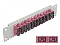 Delock - Patch Panel - SC Duplex MM X 12 - Grau - 1U - 25.4 cm (10")