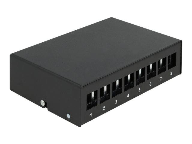 Delock - Leeres Keystone-Patchpanel - geeignet für Wandmontage, DIN schienenmontierbar