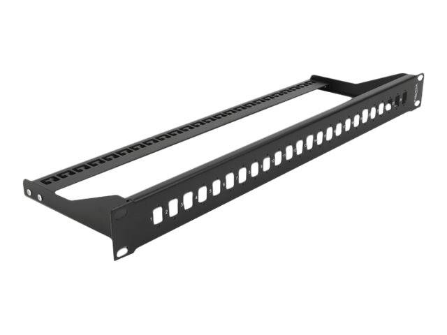 Delock - Patchpanel (Blindblech) - Rack montierbar - Schwarz - 1U - 48.3 cm (19")