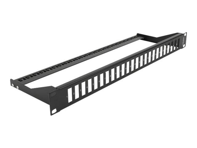 Delock - Patchpanel (Blindblech) - Rack montierbar - Schwarz - 1U - 48.3 cm (19")