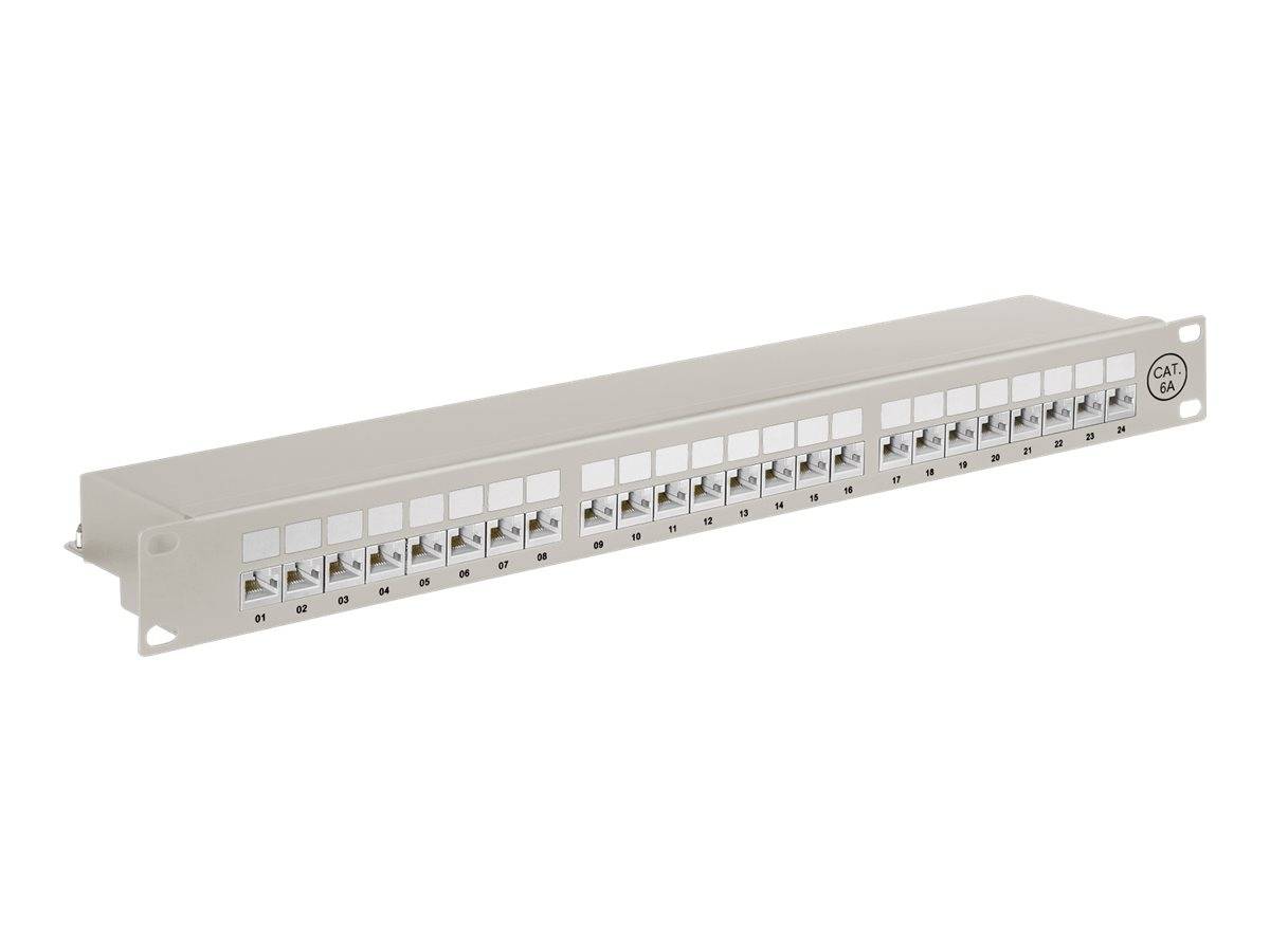 goobay - Patch Panel - RJ-45 X 24 - Grau - 1U - 48.3 cm (19")