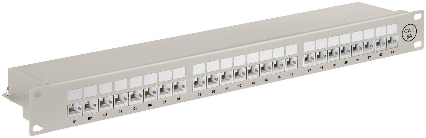 goobay - Patch Panel - RJ-45 X 24 - Grau - 1U - 48.3 cm (19")