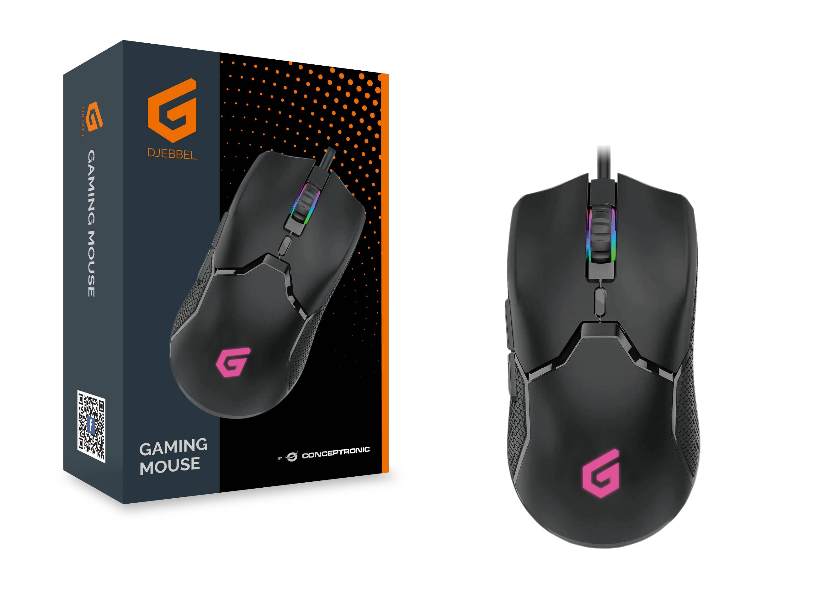 Conceptronic DJEBBEL05B 6D - Maus - ergonomisch