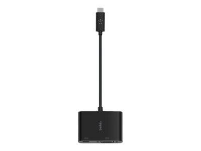 Belkin USB-C to VGA + Charge Adapter - Videoadapter - 24 pin USB-C männlich zu HD-15 (VGA)