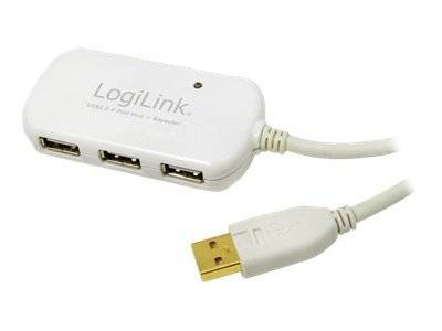 LogiLink USB 2.0 Hub 4-Port with repeater cable