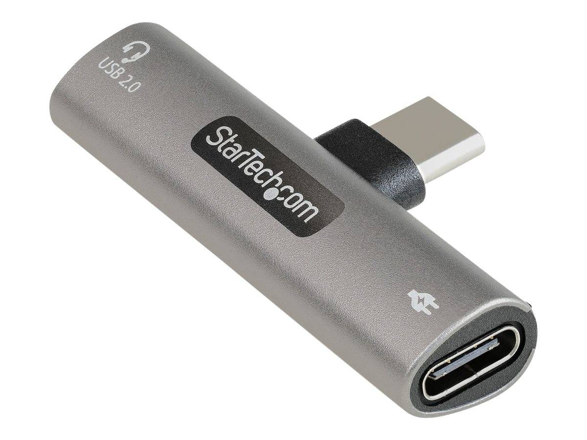 StarTech.com USB C Audio & Charge Adapter, USB-C Audio Adapter with USB-C Audio Headphone/Headset Port and 60W USB Type-