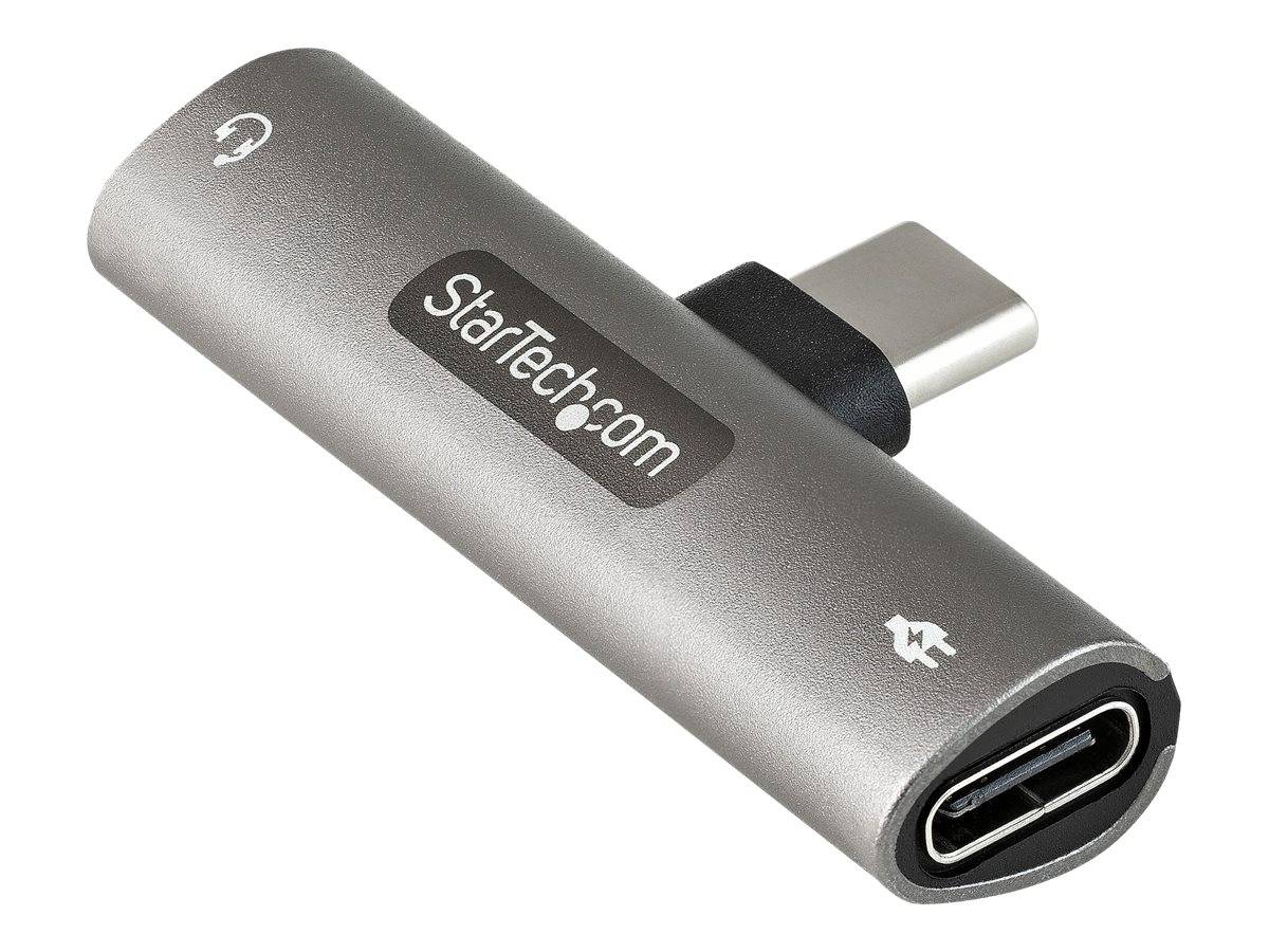 StarTech.com USB-C Audio- und Ladeadapter - USB-C-Audio Adapter mit 3,5-mm TRRS Kopfhörer-/Headset Buchse und 60W USB Ty